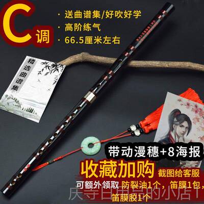 高档笛子魔道陈情竹笛乐器萧笛零E基础初学专古风业D笛儿童F成横
