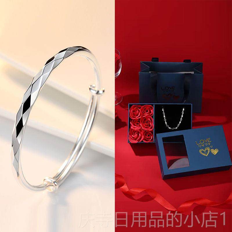 高档9999银手正镯子女实心水立品方推拉银饰品纯七夕情人节送女友,饰品/流行首饰/时尚饰品新,手镯,淘宝优惠券,粉丝福利购,淘宝优惠卷