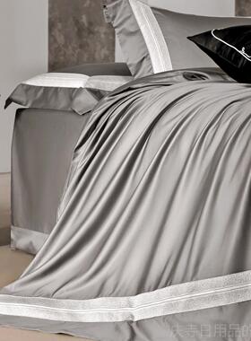 高档式高端supim匹马棉纯棉星四件套意七酒店全棉床单a床盖床上用