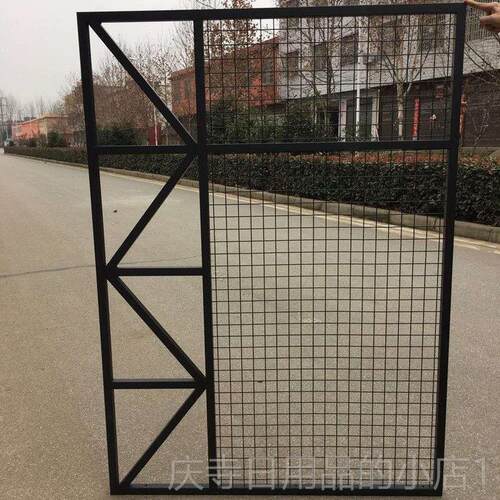 高档铁屏风公室办客厅饭厅卡展示架镂空玄关工业风铁网艺装饰隔断