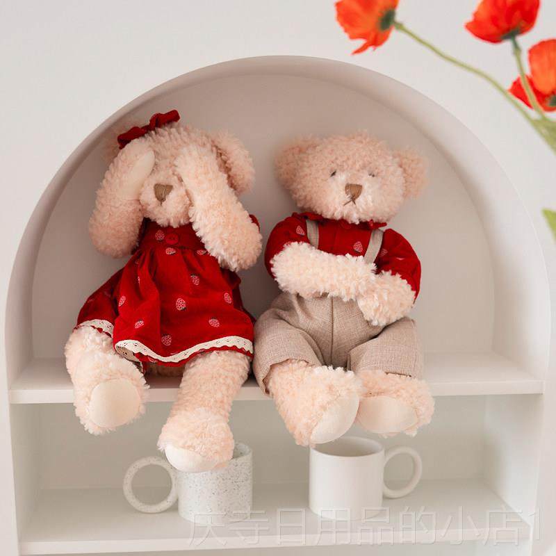 高档妮婚品新款高档娃娃一对结婚抱枕婚庆压婚房公仔小熊新婚床礼