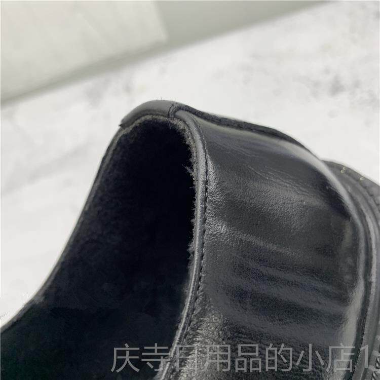 高档系2018秋冬新款头简层牛皮约欧美男鞋款带方跟耐磨休闲舒适皮