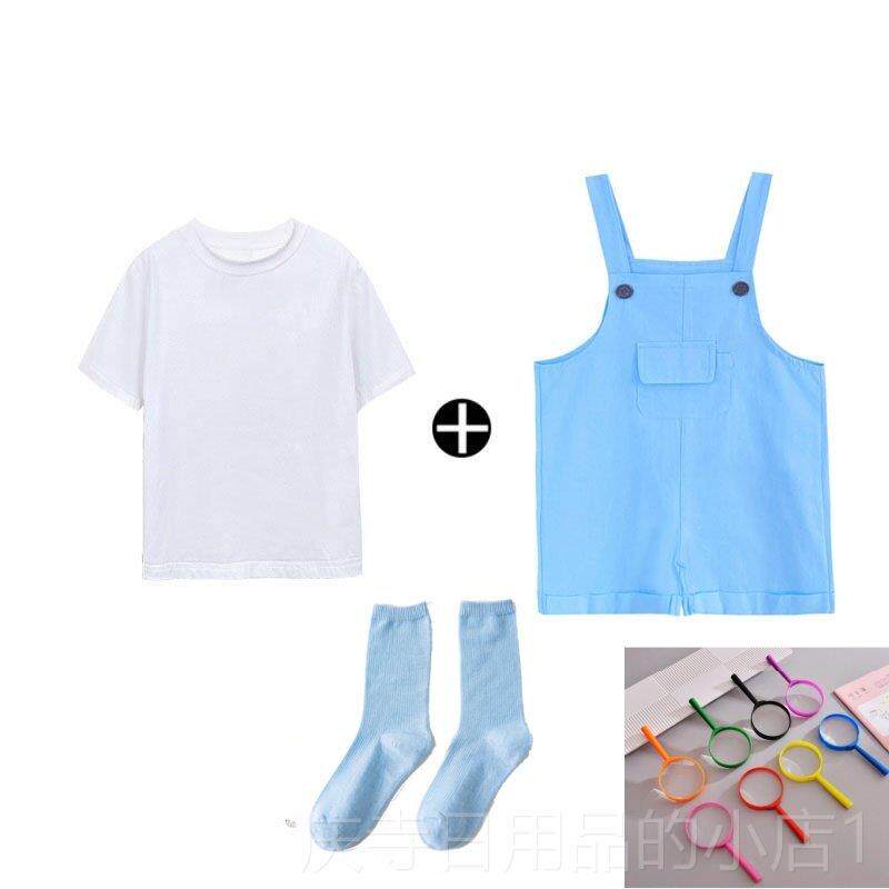 高档那是啥舞服蹈小水花六一儿童装服演出彩色抱婴袋裤放大镜表演图片
