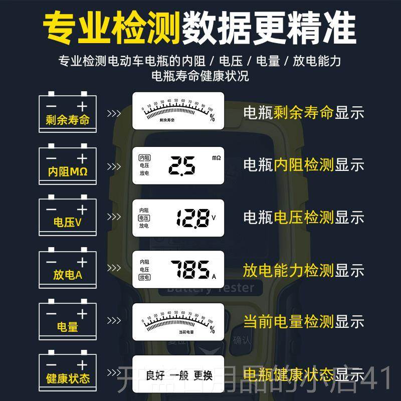 正品农第二动代电车电池检v测仪12v24汽车电瓶测试仪徽蓄电池电瓶