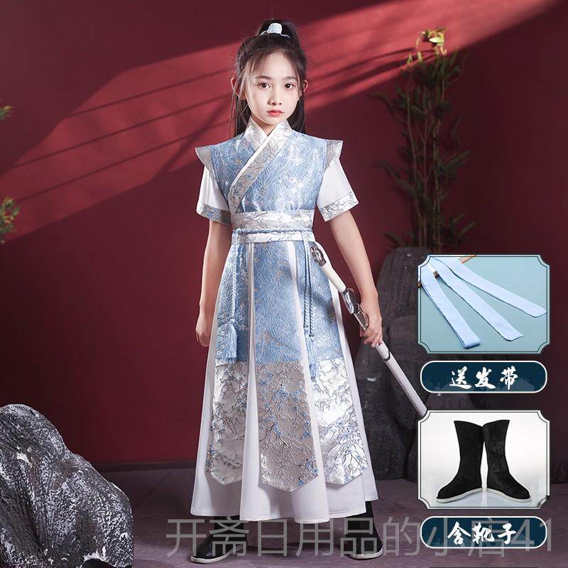 正品女花木兰服装剑儿汉服夏季童短袖中国风女侠客cos将军古装演