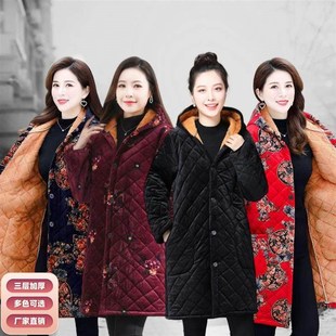 长袖 女工作服棉袄防寒服中围裙服长款 四 新款 加绒加厚保暖罩衣冬季