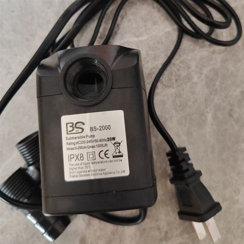 假山喷泉园艺盆景鱼缸池上水器家用小型静音LED抽水泵循环流增氧