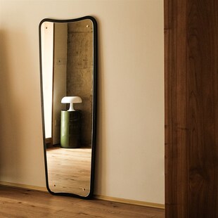 度仓影壁挂贴墙落地镜移动穿衣全身镜家用樱桃实木试衣高清大镜子
