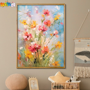 佳彩天颜 数字油画diy莫奈春花田园小花朵填色油彩画客厅装饰挂画