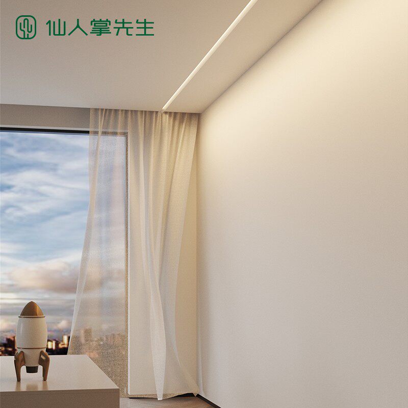 仙人掌先生无边框线性铝槽卧室客厅灯带LED偏光线条灯过道洗墙