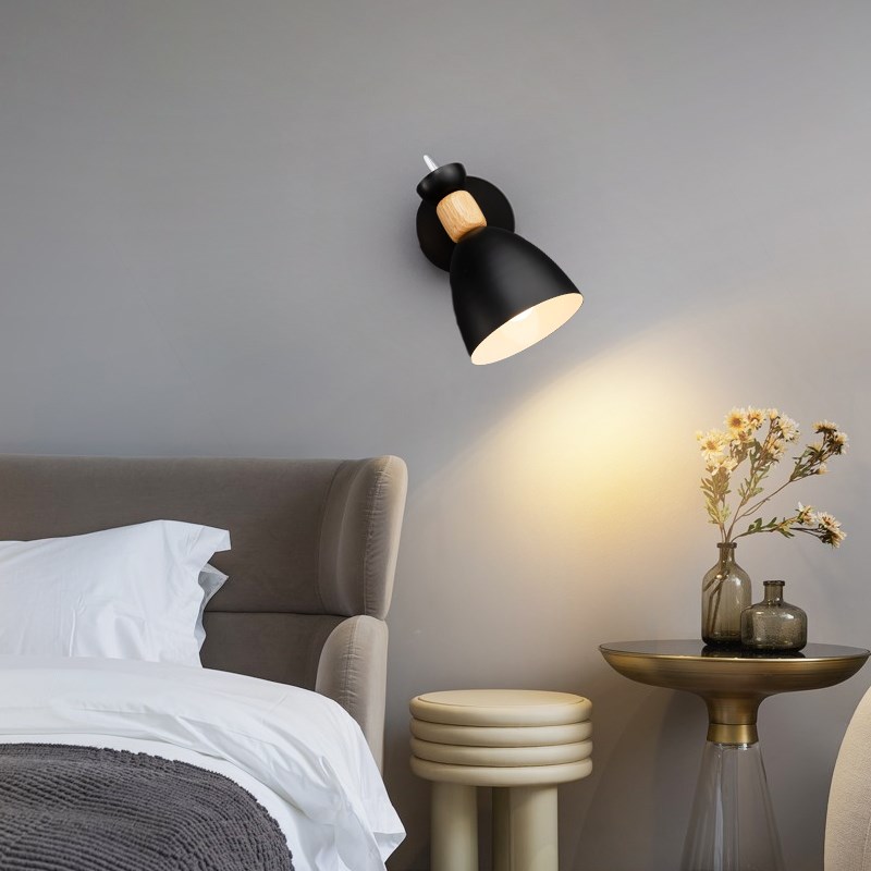 卧室床头灯免接线免打孔磁吸充电壁灯简约现代极简过道走廊装饰灯