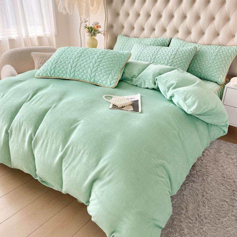 秋冬季水晶绒床裙单件简约加厚夹棉珊瑚绒床罩四件套床上用品,鲜花速递/花卉仿真/绿植园艺,割草机/草坪机,淘宝优惠券,粉丝福利购,淘宝优惠卷