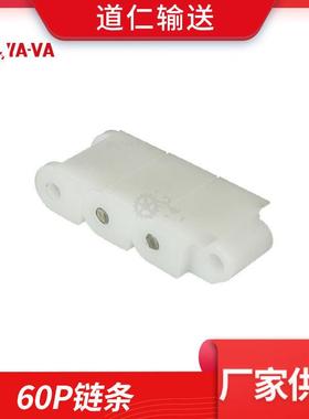 厂家直供 60P链条 输送配件输送链小节距塑料托条 白色塑料传送带