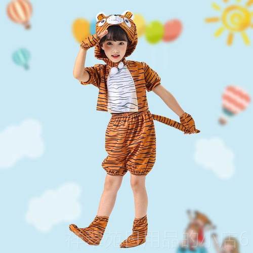 高档儿童糖果虎屋表里的小老演服爱跳舞的小怪兽两只出老虎小动物