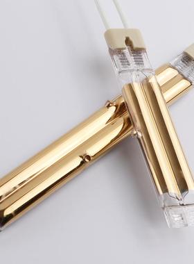 半镀金红外线加热管 1KW157MM高温石英卤素加热管 烤漆房加热灯管