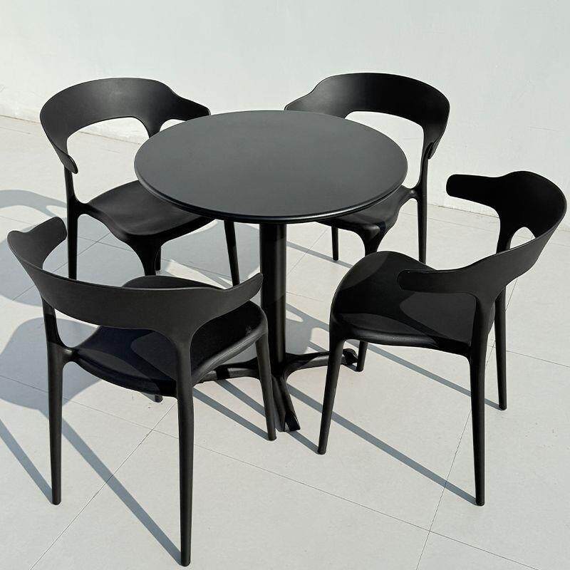 休闲户外桌椅简约洽谈室花园外阳台奶茶店桌椅组合防水防晒不生锈