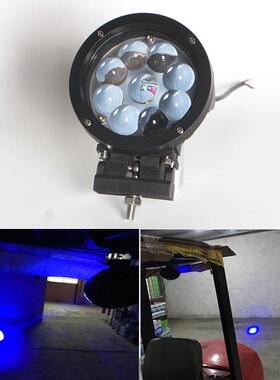 叉车安全区域蓝色警示灯12-80V蓝光LED叉车仓库安全灯倒车灯蓝光