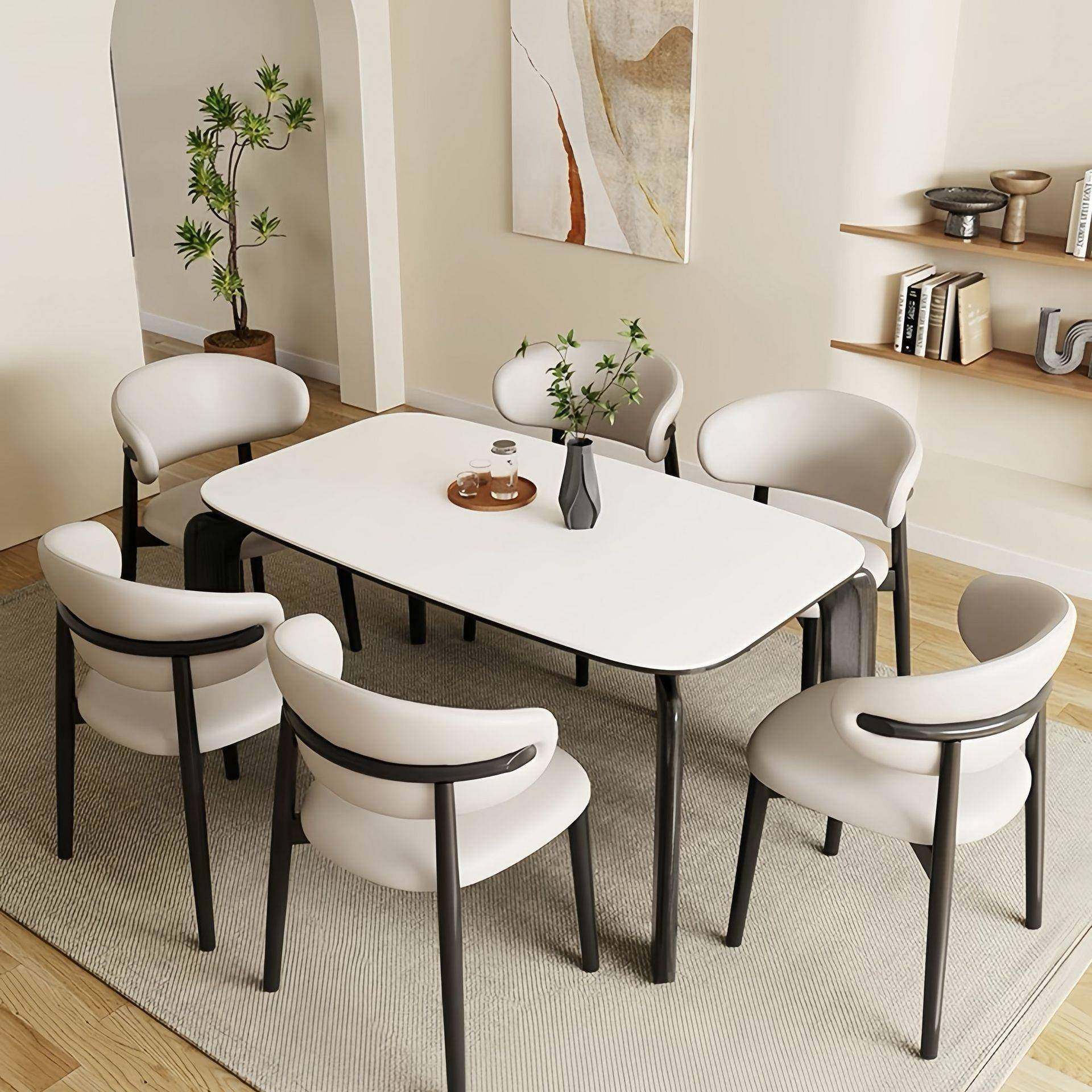 法式实木岩板餐桌椅组合小户型网红西餐桌家用长方形现代简约饭桌,鲜花速递/花卉仿真/绿植园艺,割草机/草坪机,淘宝优惠券,粉丝福利购,淘宝优惠卷