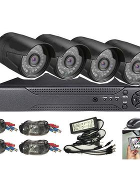 cctv camera security system kit 4路监控套装 安防工程网络监控