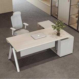 主管办公桌简约现代女老板办公室设计师款极简总经理办公桌椅组合
