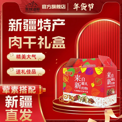 雪域湖畔肉干干果礼盒新疆特产手撕牛肉休闲零食高端送礼年货礼包