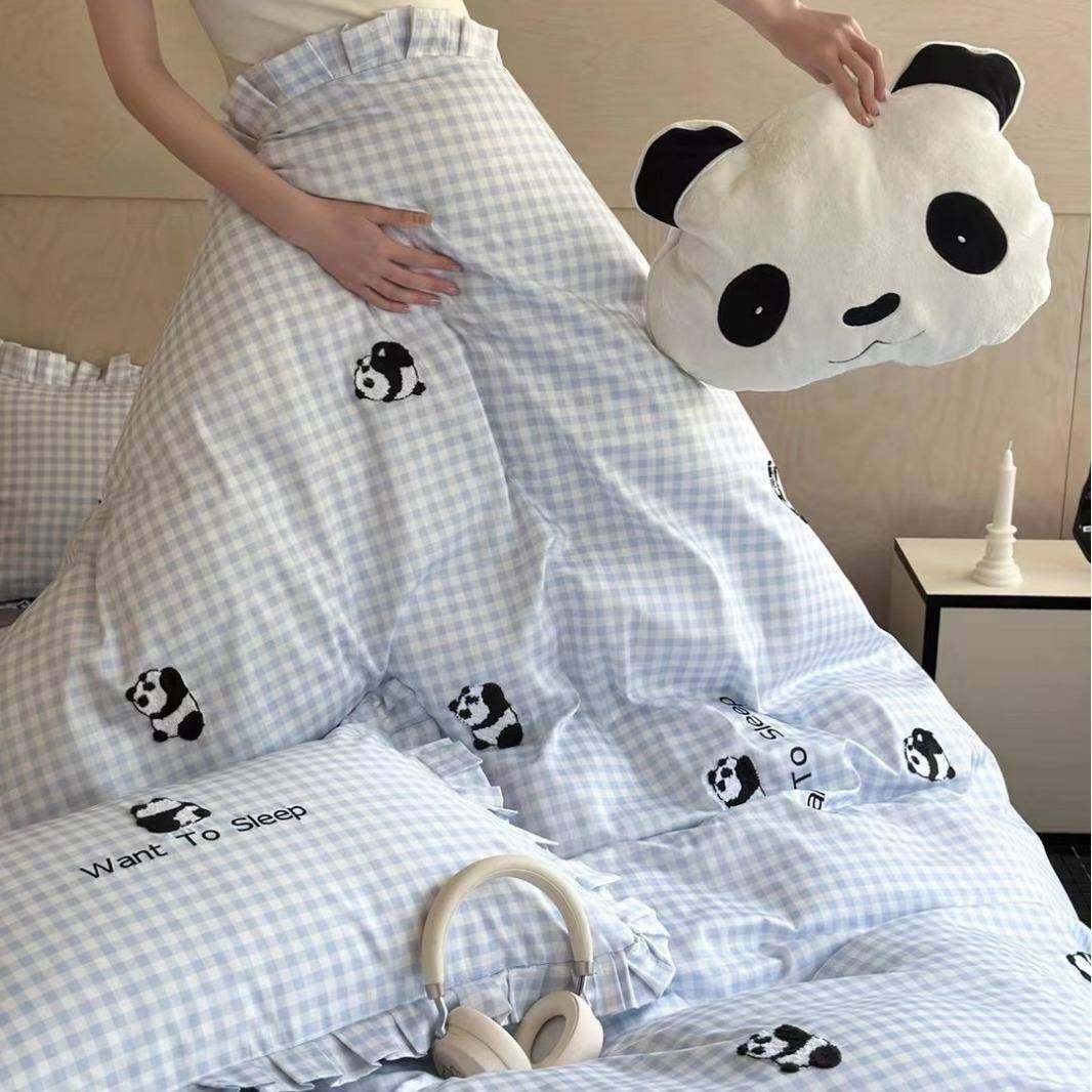 纯棉四件套全棉小清新春夏床上用品4件套被套床单数码印花