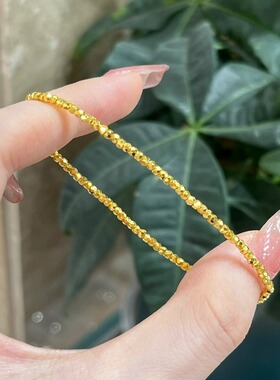 小金珠弹力绳手链碎子星河圆珠