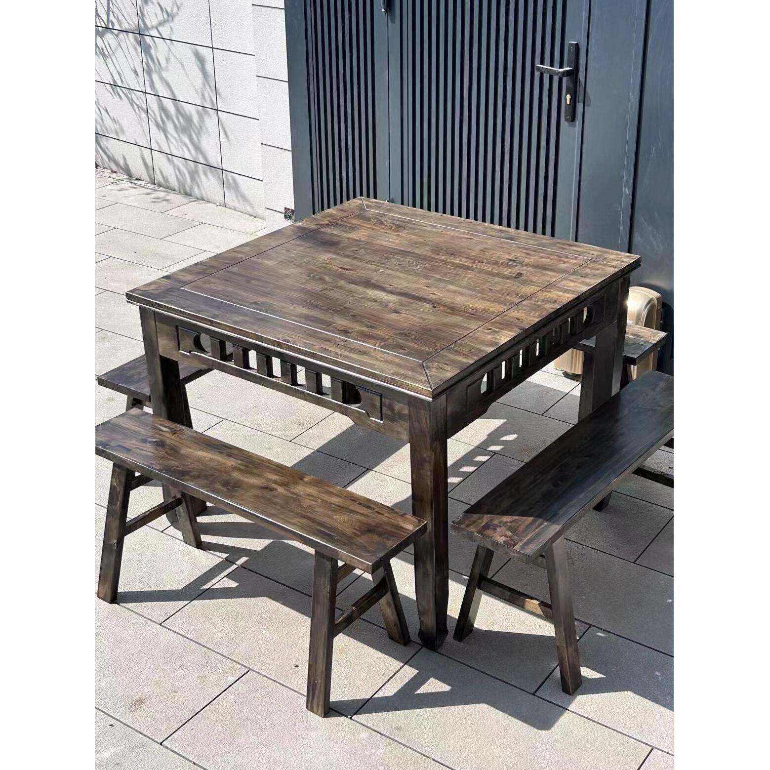 全实木八仙桌正方形老式桌子家用餐桌饭店餐馆中式小方桌吃饭桌子