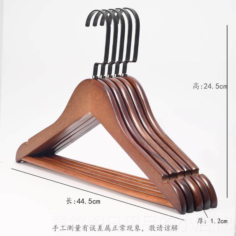 正品裕祥防实裤架木头挂裤子用衣架裤夹衣柜木裤夹滑专子家用无痕图片
