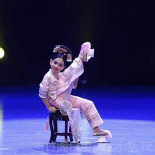 正品乔新陵儿少儿兰奖古典舞服装全清代珠还公宫旗袍表演服主装