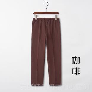 高档中唐装男式士休闲风裤宽松长裤士子纯棉老粗布中国男裤居服功