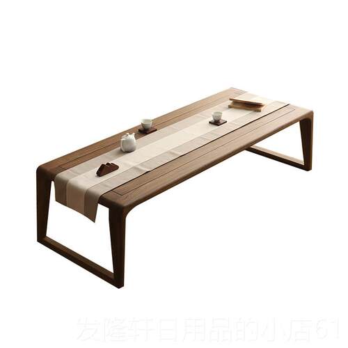 高档新中榻榻米茶组几台阳台茶地台式桌榆木炕几简约矮桌实木茶桌