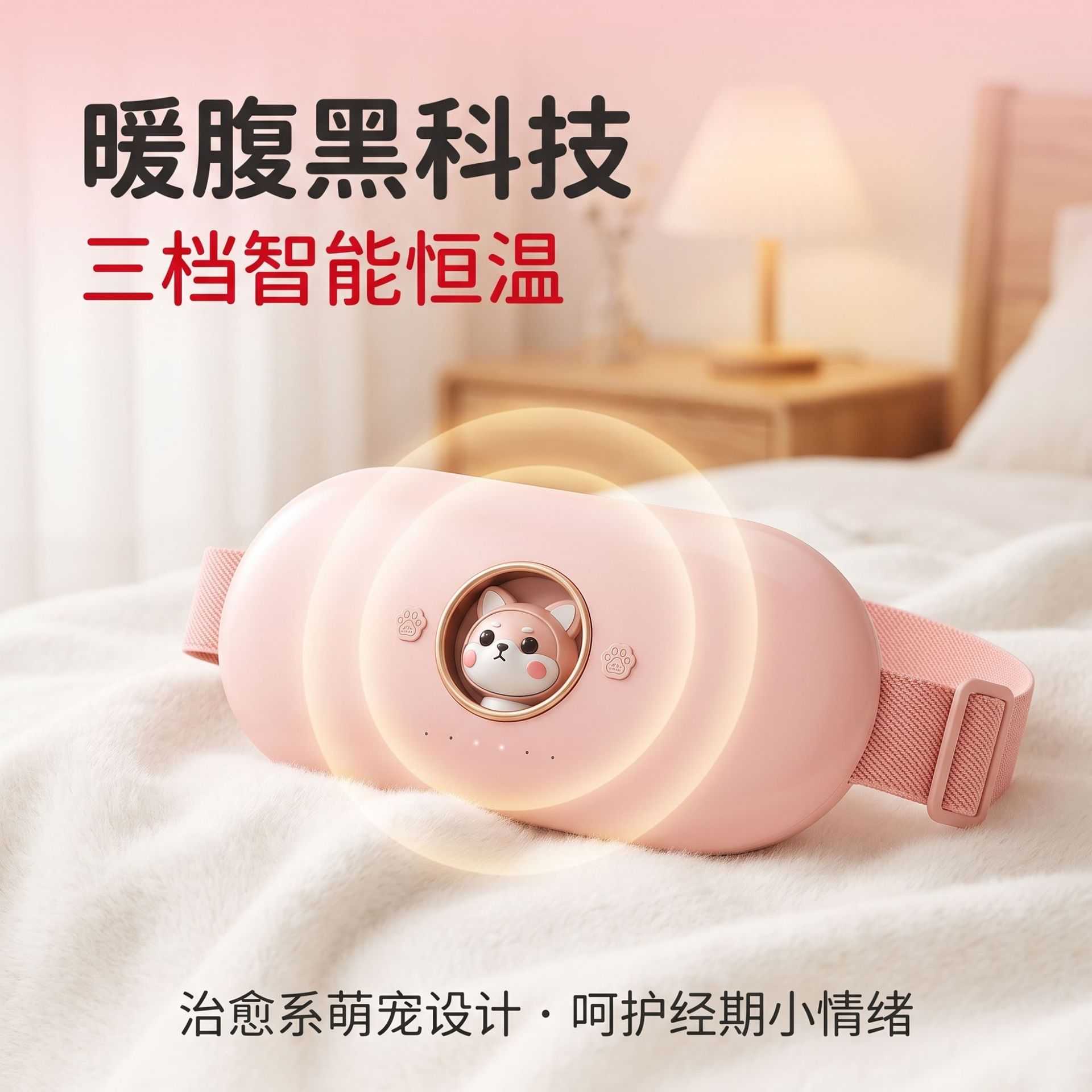 高级暖宫腰带女生痛经热敷按摩仪