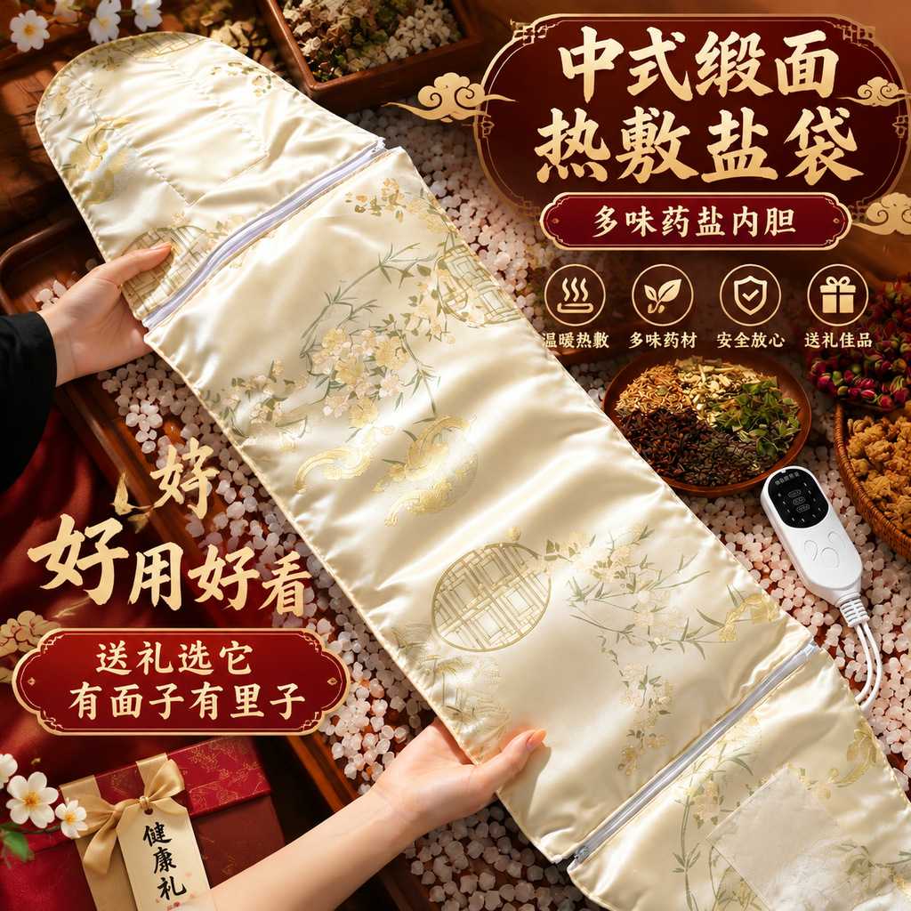盐袋海盐热敷包电热理疗艾草暖宫