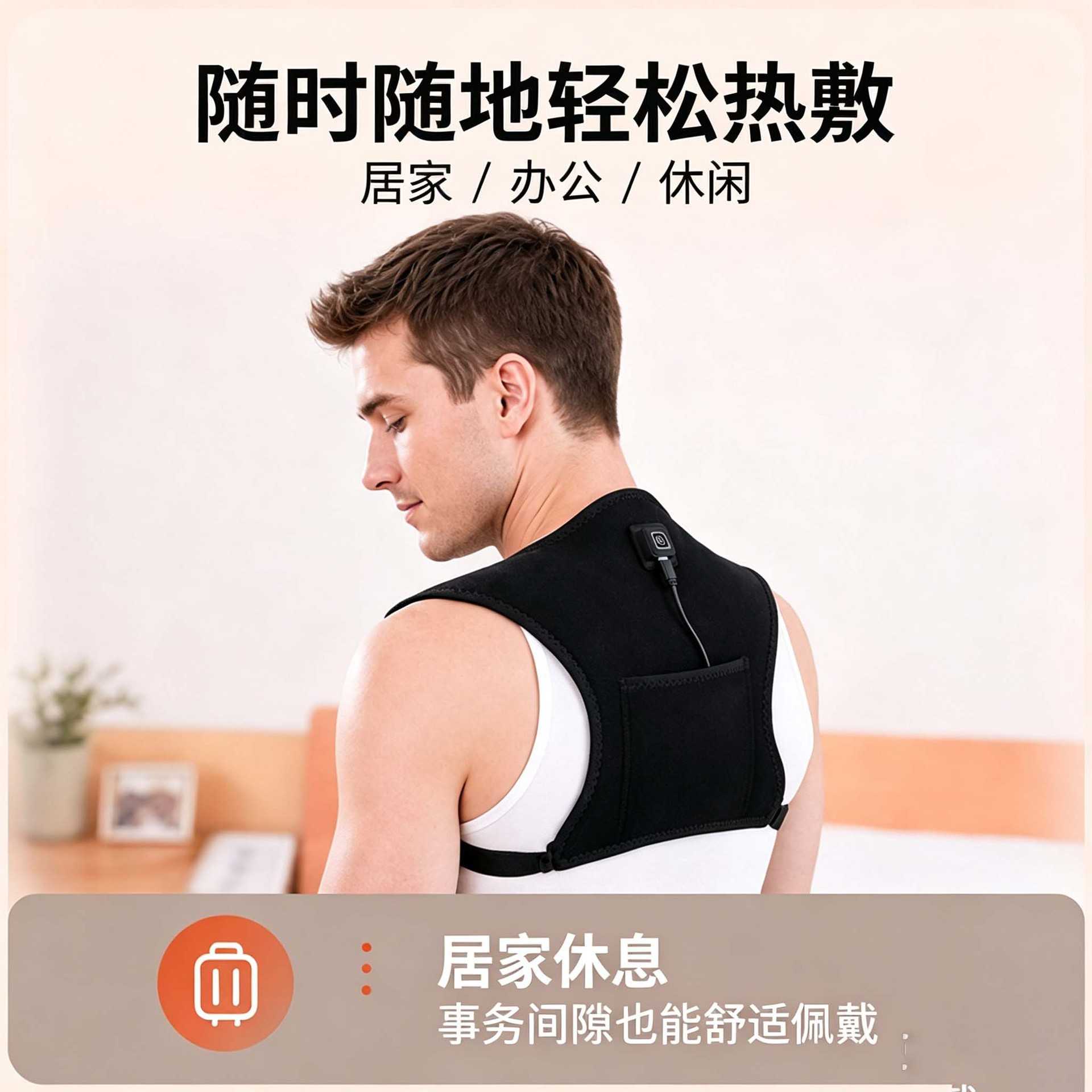 电加热护肩颈椎保暖坎肩睡眠理疗