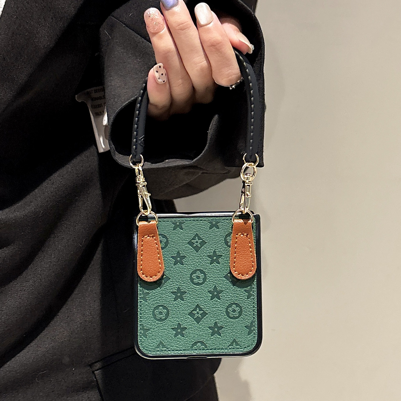 适用小米mixflip2手机壳折叠屏五叶草手提保护套荣耀magicvflip中轴小折叠款三星Galaxy Z Flip7 FE女款全包