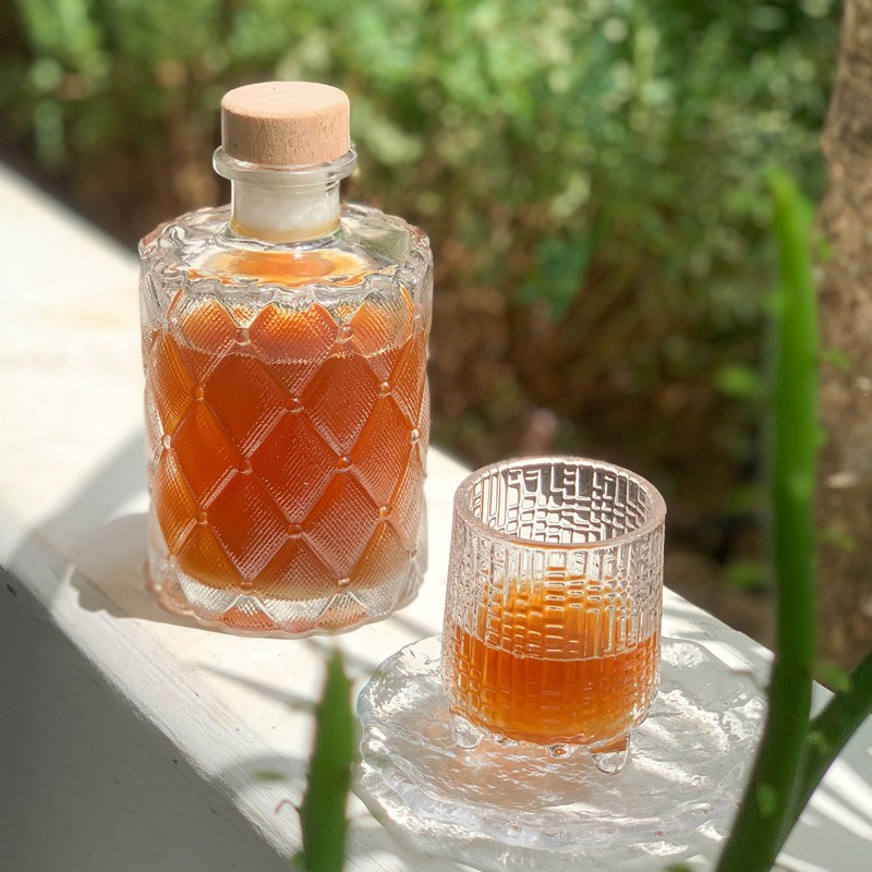 创意好看的冷萃咖啡玻璃瓶随手密封小酒瓶喝水杯子分装空瓶子容器