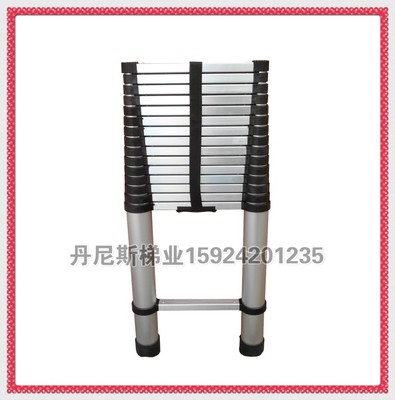 特厚伸缩梯子工程梯便携5米3米折叠铝合金收缩节节升降直梯阁楼梯