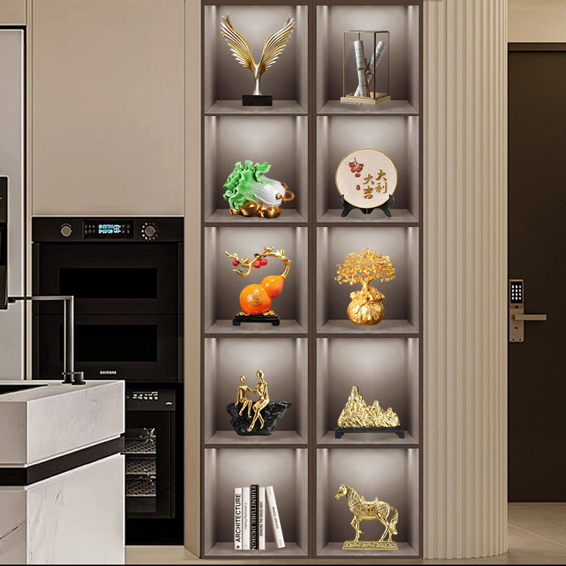 简约现代客厅酒柜摆件高端大气上档次高级感装饰电视柜工艺品套装