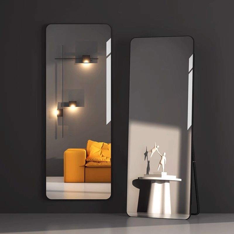 全身镜穿衣落地镜女生家用卧室试衣镜风旋转可移动立体大镜子全身