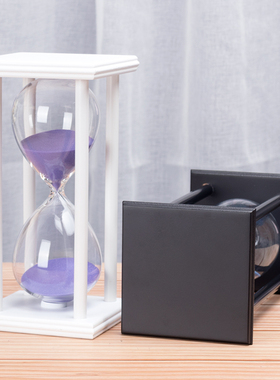 定制刻字沙漏计时器儿童时间5/10/30/60分钟创意流沙瓶办公室摆件