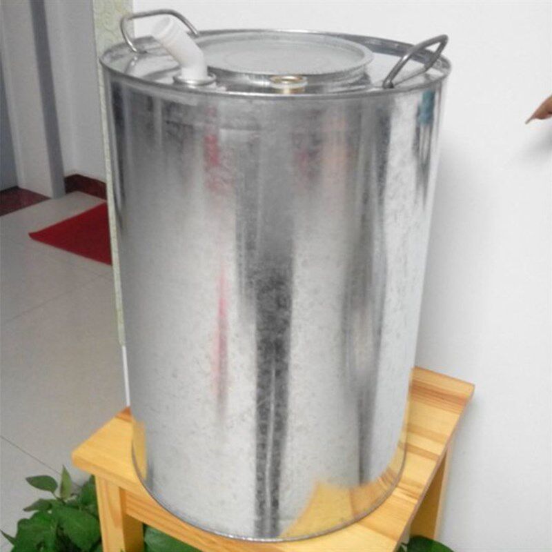 加厚大号雪花白铁皮食用油油桶油壶60斤装多功能桶水桶奶桶圆油桶