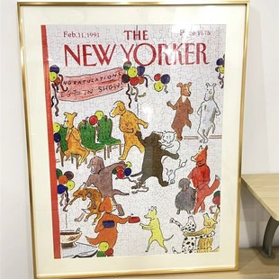纽约客拼图相框1000片7050x75金属画框3djp拼图框500片裱框可定