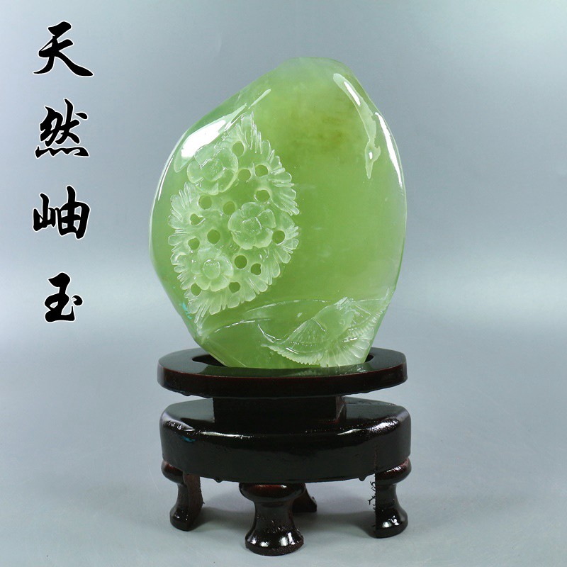 悠然玉坊精品天然玉石摆件岫岩玉雕摆件原石山水玉器岫玉摆件精品