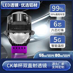 厂家现货供应汽车led大灯透镜双直射透镜透镜汽车led大灯