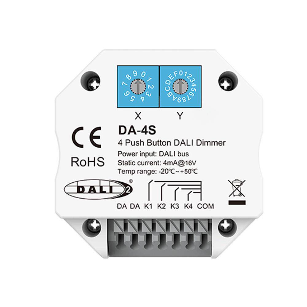 DT6 DT8 RGB RGBW RGBCCT控制器 Dali 4位⾃复位按键DALI调光器