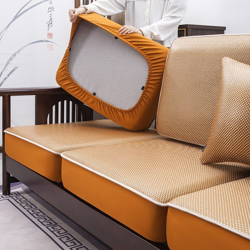 夏季沙发套防滑凉席坐垫冰丝罩冰藤防尘防猫抓沙发笠夏天藤席垫子,居家布艺,沙发垫,淘宝优惠券,粉丝福利购,淘宝优惠卷