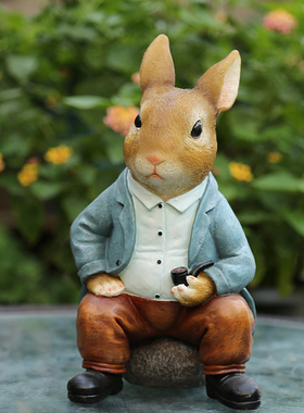 办公室客厅装饰摆件动物摆设可爱龟兔赛跑励志卡通桌面雕塑工艺品