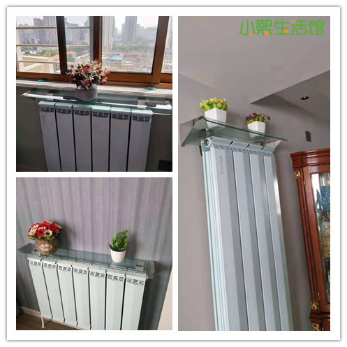 定制暖气片罩遮挡装饰置物板防熏黑挡板隔墙防尘导流罩免打孔老式