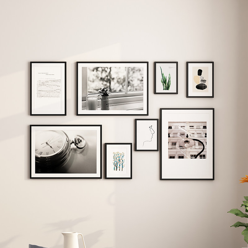 不规则画框洗照片做成照片墙相框组合挂墙结婚照全家福装饰背景墙